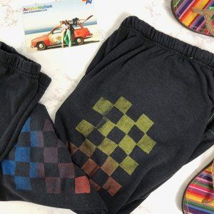 Aviator Nation Rainbow Checkerboard Sweatpants